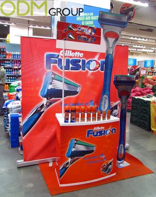 Gilette-in-store-display